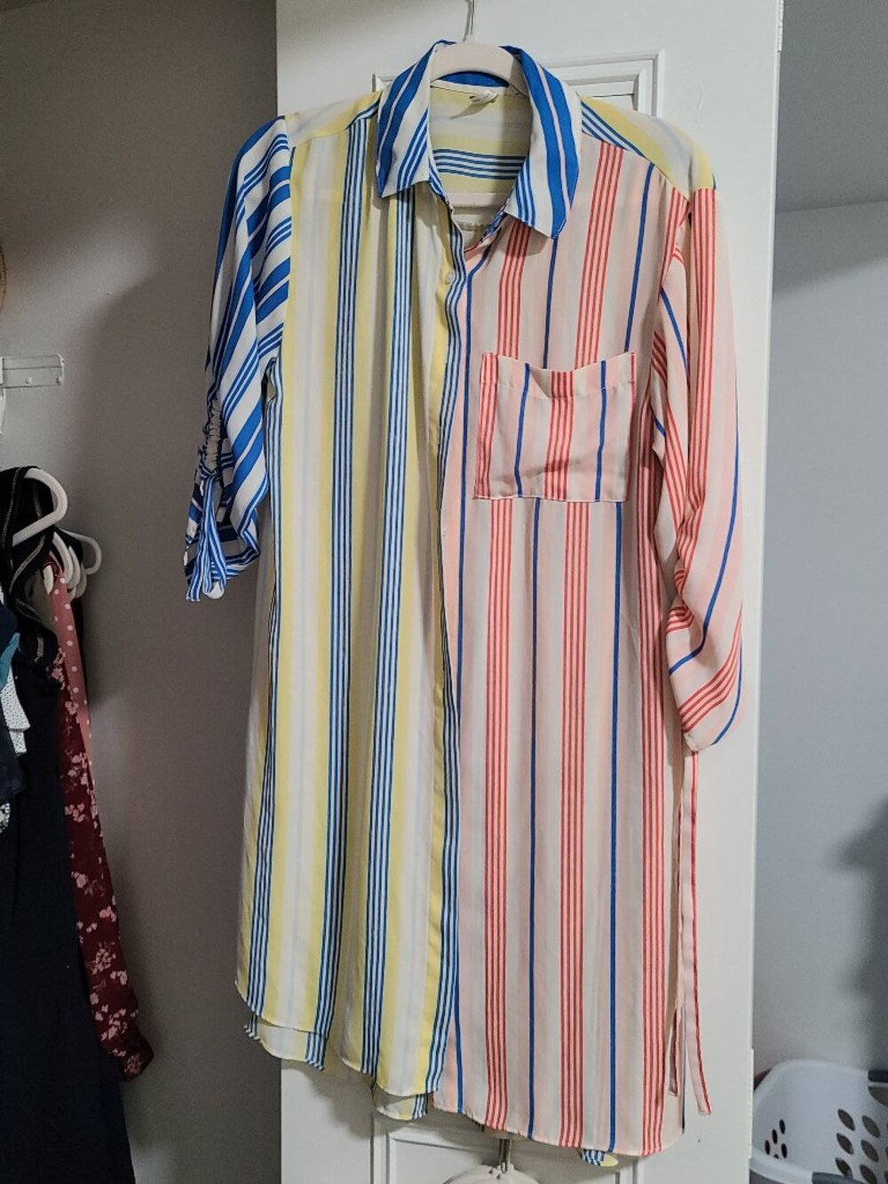 Sheer shirt dress or beach cover-up